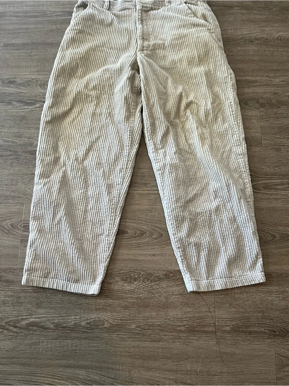 Reunion Cream Corduroy Pants Mens 34x30 Beige Wide Wale Relaxed Baggy Y2K Skate
